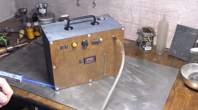 Бензиновый генератор для пайки и литья алюминия