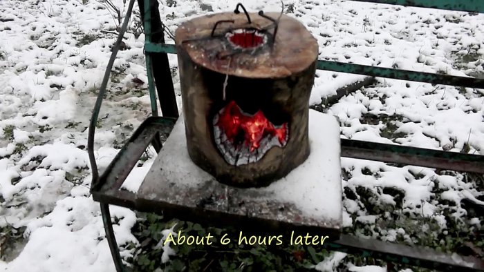 Супер печь из полена, горит более 6 часов