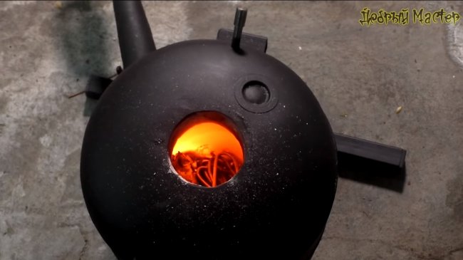 Газовая печь из баллона для плавки алюминия и кузнечных работ
