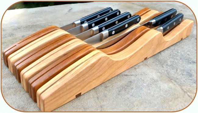 Органайзер для ножей в кухонный ящик